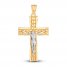 Crucifix Charm 14K Two-Tone Gold