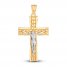 Crucifix Charm 14K Two-Tone Gold