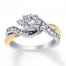 Diamond Engagement Ring 5/8 ct tw Round-cut 10K Two-Tone Gold