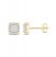 Diamond Earrings 1/5 ct tw Princess/Round-Cut 10K Yellow Gold