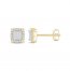 Diamond Earrings 1/5 ct tw Princess/Round-Cut 10K Yellow Gold