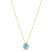 Le Vian Aquamarine & Diamond Necklace 1/8 ct tw 14K Honey Gold 18"