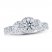 THE LEO Ideal Cut Diamond 3-Stone Engagement Ring 1 ct tw 14K White Gold