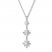 Diamond Star Necklace 1/3 ct tw Round-cut Sterling Silver 20