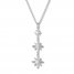 Diamond Star Necklace 1/3 ct tw Round-cut Sterling Silver 20