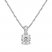 GSI Solitaire Diamond Necklace 1/4 ct tw Round-cut 14K White Gold 18"