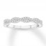 Diamond Wedding Band 1/5 ct tw Round-cut 14K White Gold