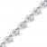 Diamond Heart Bracelet 1/15 ct tw Round-cut Sterling Silver