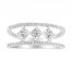 Three-Stone Diamond Ring 3/4 ct tw 10K White Gold