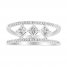 Three-Stone Diamond Ring 3/4 ct tw 10K White Gold
