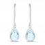 Aquamarine Earrings 10K White Gold