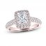 THE LEO Diamond Engagement Ring 1 ct tw Emerald/Round 14K Rose Gold