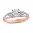 Diamond Ring 1/4 ct tw 10K Rose Gold