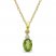 Peridot and Diamond Accent Necklace 10K Yellow Gold