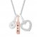 Mom Charm Necklace 1/15 ct tw Diamonds Sterling Silver/10K Gold