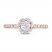 Adrianna Papell Diamond Engagement Ring 5/8 ct tw Round/Marquise 14K Rose Gold