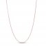 Box Chain Necklace 14K Rose Gold 18"