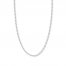 20" Figaro Link Chain 14K White Gold Appx. 2.36mm
