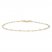 Infinity Symbol Anklet 14K Yellow Gold 9.5"