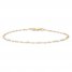 Infinity Symbol Anklet 14K Yellow Gold 9.5"