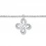 Infinity Knot Anklet 1/10 ct tw Diamonds Sterling Silver
