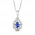 Le Vian Diamond & Sapphire Necklace 1/6 ct tw 14K Vanilla Gold 18"
