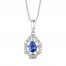 Le Vian Diamond & Sapphire Necklace 1/6 ct tw 14K Vanilla Gold 18"
