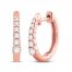 Diamond Hoop Earrings 1/5 ct tw 10K Rose Gold