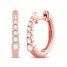 Diamond Hoop Earrings 1/5 ct tw 10K Rose Gold