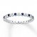 Stackable Ring Lab-Created Sapphires 1/20 ct tw Diamonds