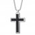 Cross Necklace Black Ion-Plated Stainless Steel 24"