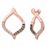 Le Vian Chocolate Diamond Earrings 1/2 cttw 14K Strawberry Gold