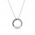 Black/Brown/White Diamond Circle Necklace 1/4 ct tw Sterling Silver 18"