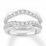 Diamond Enhancer Ring 1 ct tw Round-cut 14K White Gold