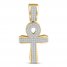 Men's Diamond Cross Pendant 1 ct tw 10K Yellow Gold