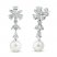 Cultured Pearl & White Lab-Created Sapphire Earrings Sterling Silver