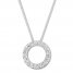 Diamond Circle Necklace 1/3 Carat tw 10K White Gold