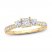 Three-Stone Diamond Engagement Ring 1 ct tw Princess/Round-Cut 14K Yellow Gold
