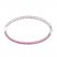 Lab-Created Ruby Bangle Bracelet Sterling Silver 7.25"