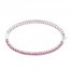 Lab-Created Ruby Bangle Bracelet Sterling Silver 7.25"