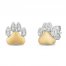 Disney Treasures Lion King Diamond Paw Earrings 1/10 ct tw 10K Yellow Gold Sterling Silver