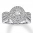 Diamond Engagement Ring 1 ct tw Round-cut 14K White Gold