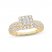 Diamond Engagement Ring 1 ct tw Princess, Round-Cut 14K Yellow Gold