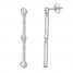 Diamond Drop Earrings 1/4 ct tw Round-cut 10K White Gold