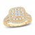 Diamond Engagement Ring 7/8 ct tw Princess/Round-Cut 14K Yellow Gold