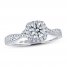 THE LEO Ideal Cut Diamond Engagement Ring 1 ct tw 14K White Gold