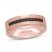 Neil Lane Men's Black Diamond Wedding Band 1/6 ct tw 14K Rose Gold