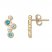 Blue Topaz Earrings 1/15 ct tw Diamonds 10K Yellow Gold