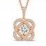 Center of Me Diamond Necklace 1-1/2 ct tw 14K Rose Gold 18"