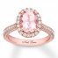 Neil Lane Morganite Engagement Ring 3/4 ct tw Diamonds 14K Gold